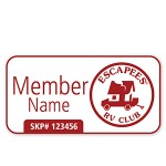Red on White Badge - Style 3