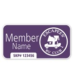 White on Purple Badge - Style 3